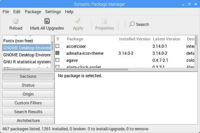 Use Synaptic Package Manager to install software